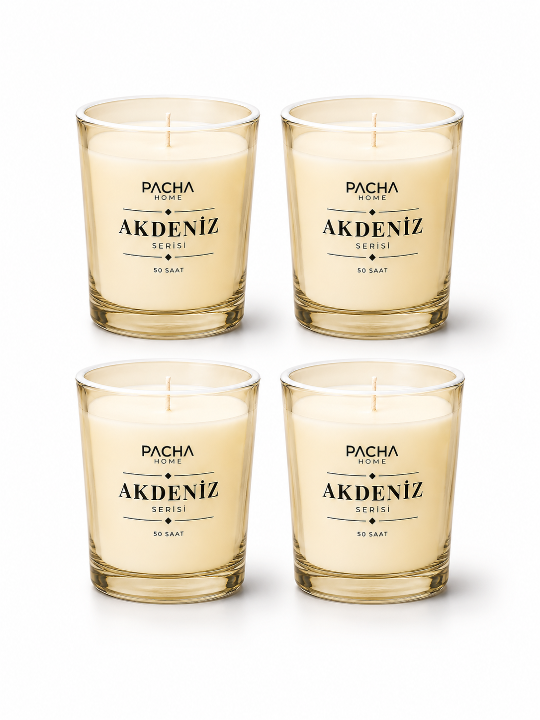 Akdeniz Set — 4'lü Mum Kutusu