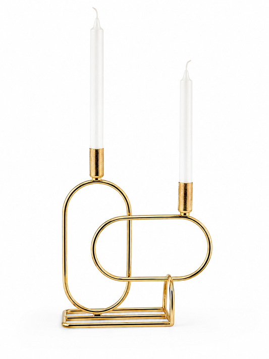İkili Gold Mumluk Detay Görünüm - Pacha Home